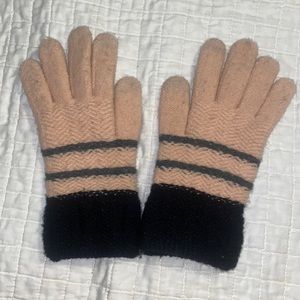 steve madden black and pink winter gloves